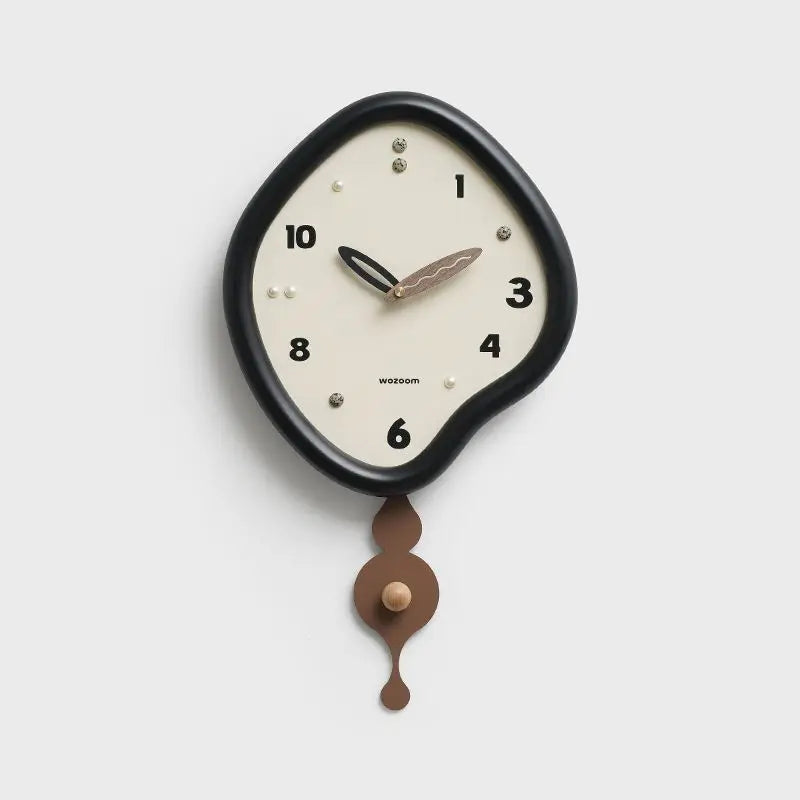 Modern Wooden Swing Wall Clock – Silent Quartz Home Decor Swing Wall Clock Axl Black