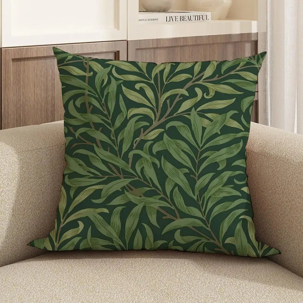 William Morris Linen Cushion Cover – Sofa, Bed & Chair Décor Linen Cushion Cover Axl White4 35X35cm