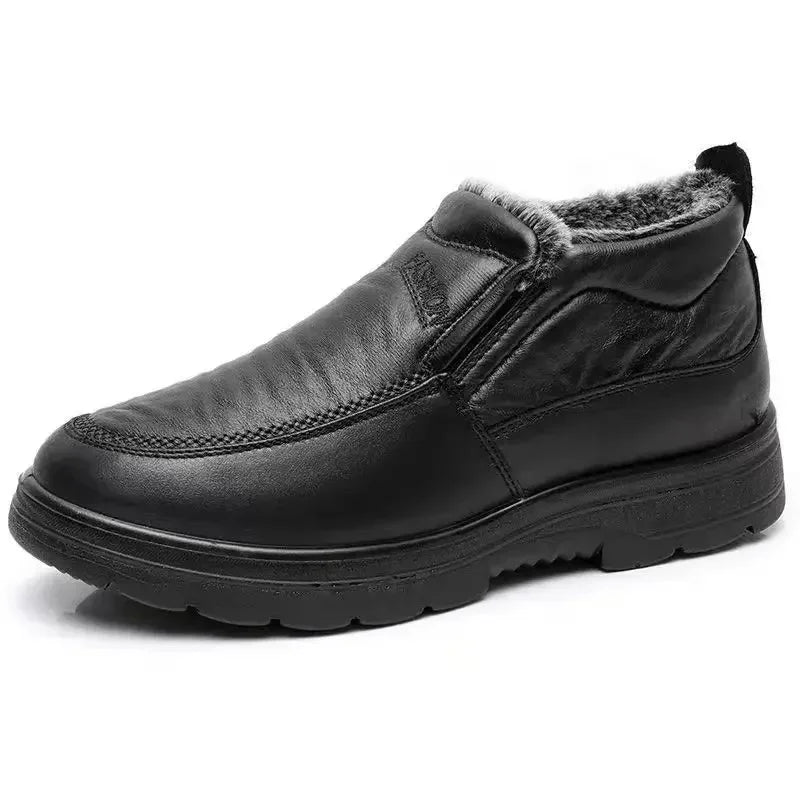 Men's Plush-Lined Winter Chelsea Boots – Warm Anti-Slip Winter Chelsea Boots Axl Black 41