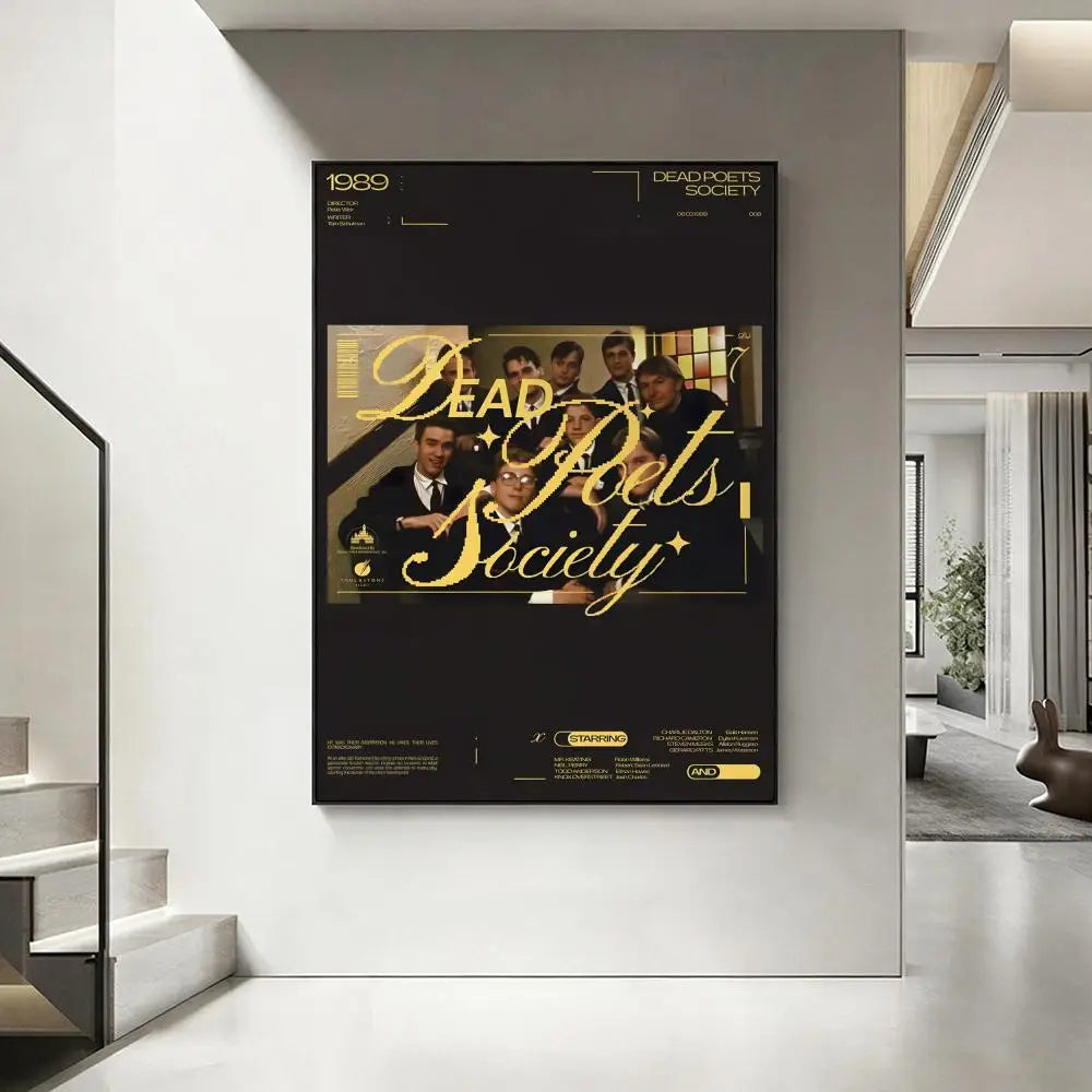 Dead Poets Society Movie Poster – HD Wall Art Print Movie Wall Poster Axl White3 30X40cmNoframe