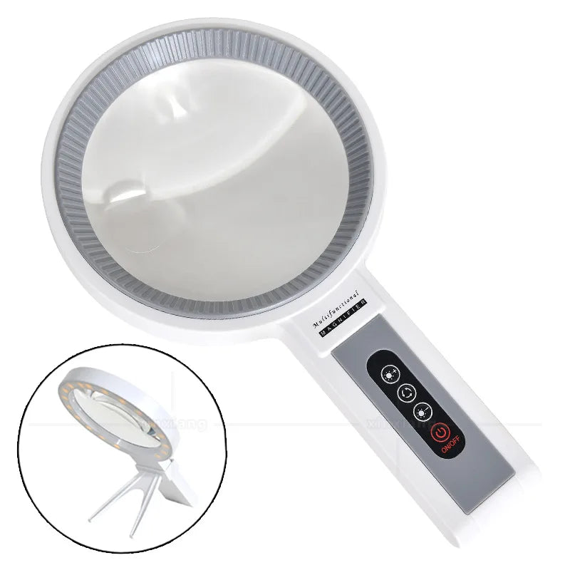 135mm LED Magnifying Glass – USB Rechargeable, 34 LEDs LED Magnifying Glass Axl
