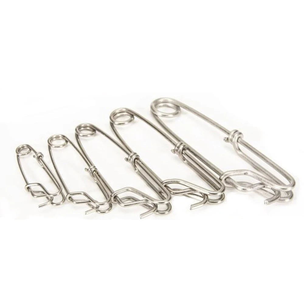 10 Pcs Stainless Steel Longline Fishing Clips & Snap Swivels Fishing Snap Clips Axl