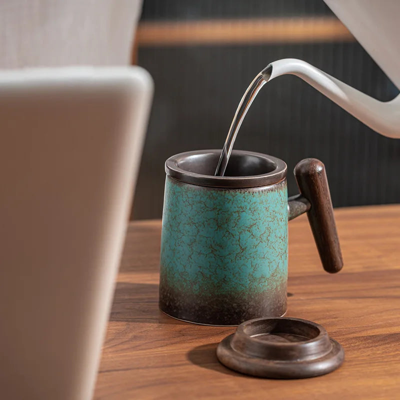 Retro Ceramic Mug – Large Japanese Style Tea & Coffee Cup Ceramic Coffee Mug Axl