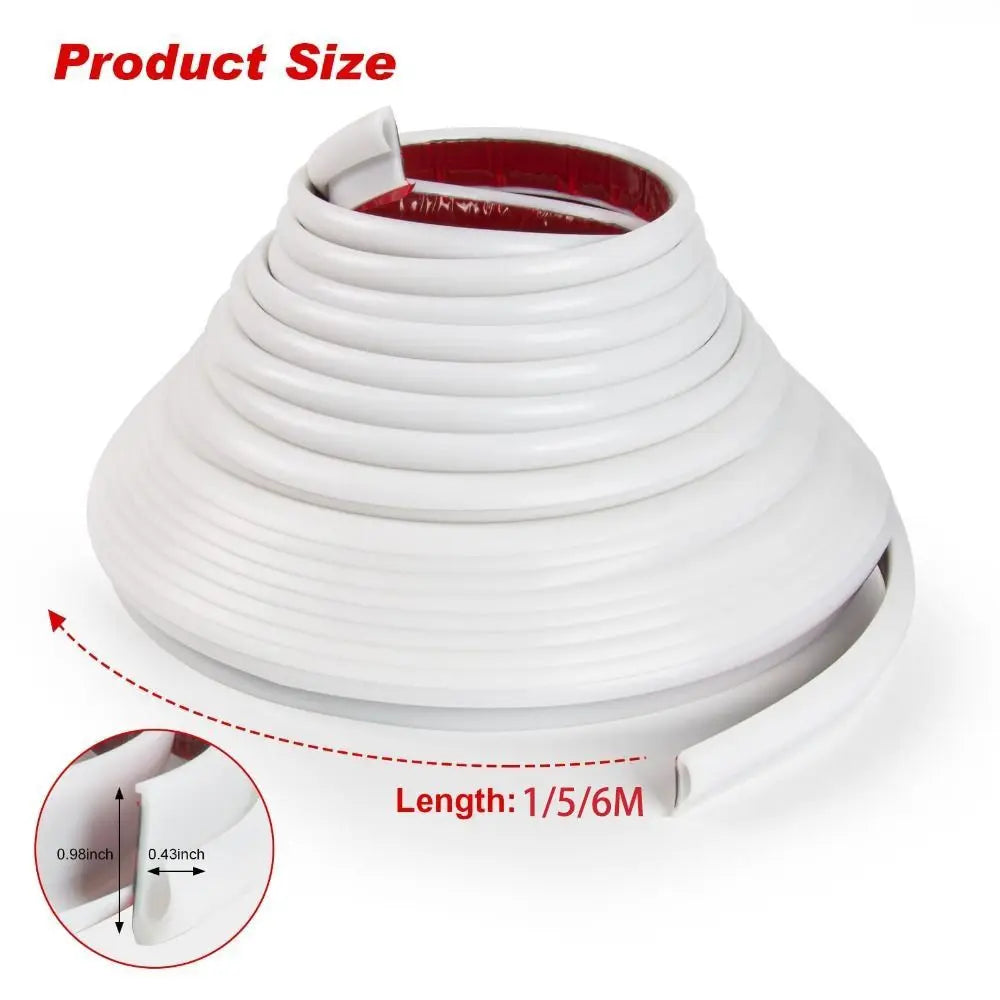 RV Rain Gutter Silicone J-Shape Roof Diverter | 1M 5M 6M Roof Rain Gutter Axl