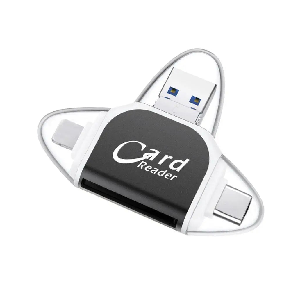 4-in-1 USB-C Card Reader Hub – SD & TF Multiport Adapter USB Card Reader Hub Axl