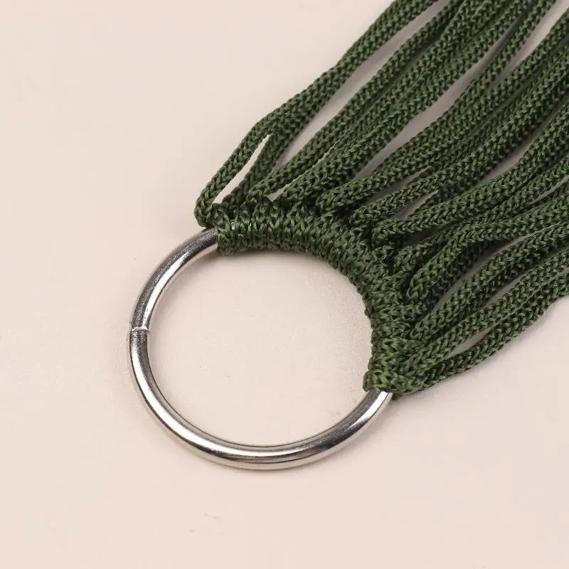 Single Nylon Mesh Camping Hammock – Lightweight Hanging Swing Camping Hammock Axl