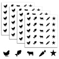 Self-Adhesive Menu Label Stickers – 500pcs Mixed Shapes Set Adhesive Label Stickers Axl AECH04-17535