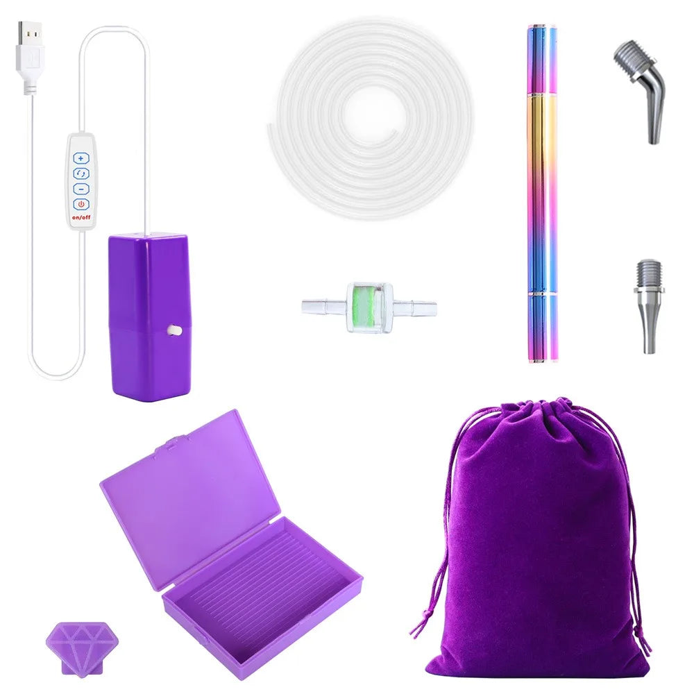 Electric Vacuum Diamond Painting Pen Kit – USB Suction Tool Diamond Painting Tool Axl Purpel-D