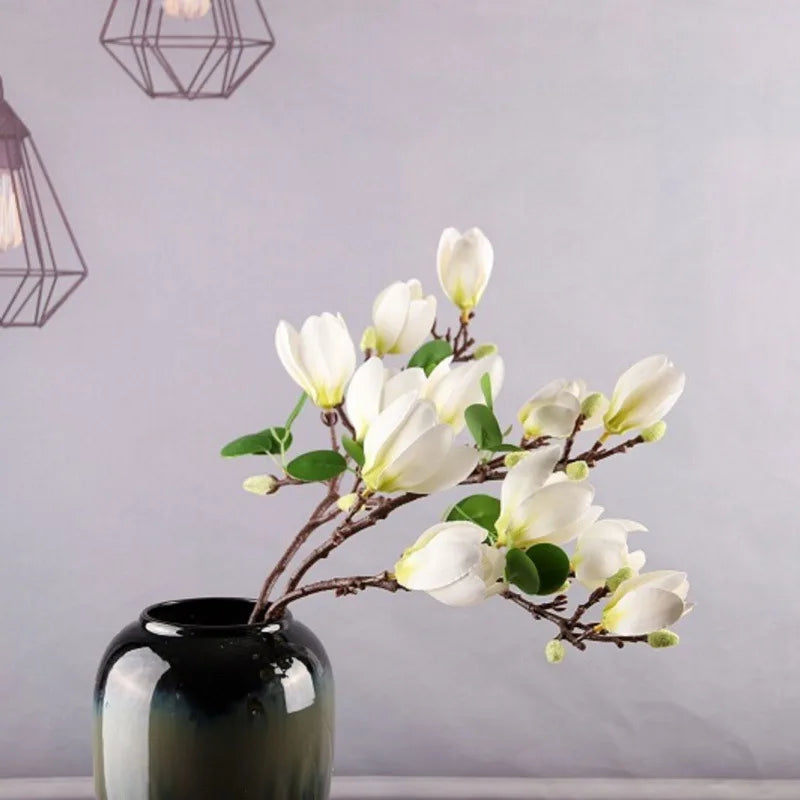Silk Magnolia Artificial Flower Branch – Wedding & Home Decor Artificial Flower Branch Axl