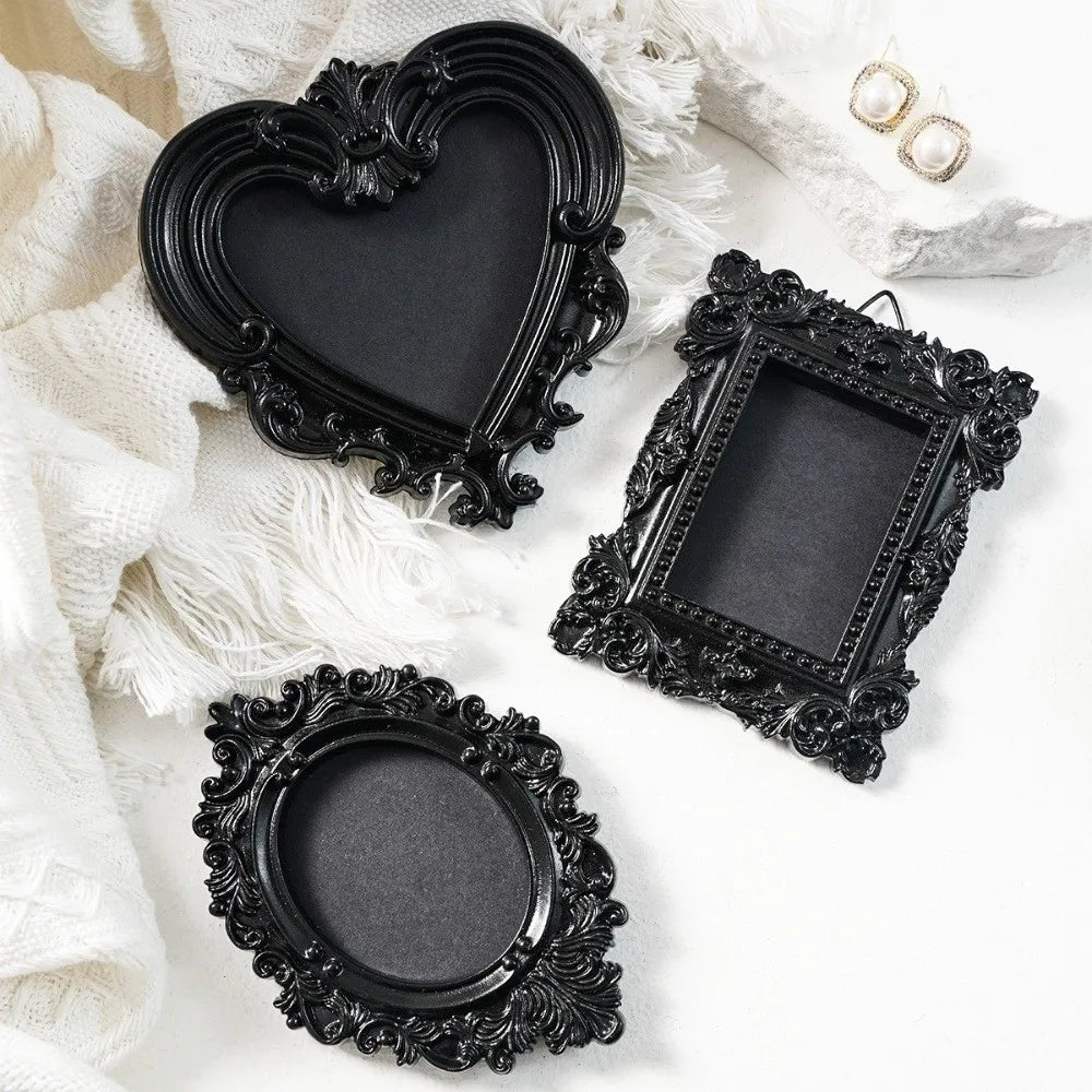Resin Baroque Mini Picture Frames – Ornate Vintage Wall Décor Decorative Picture Frame Axl