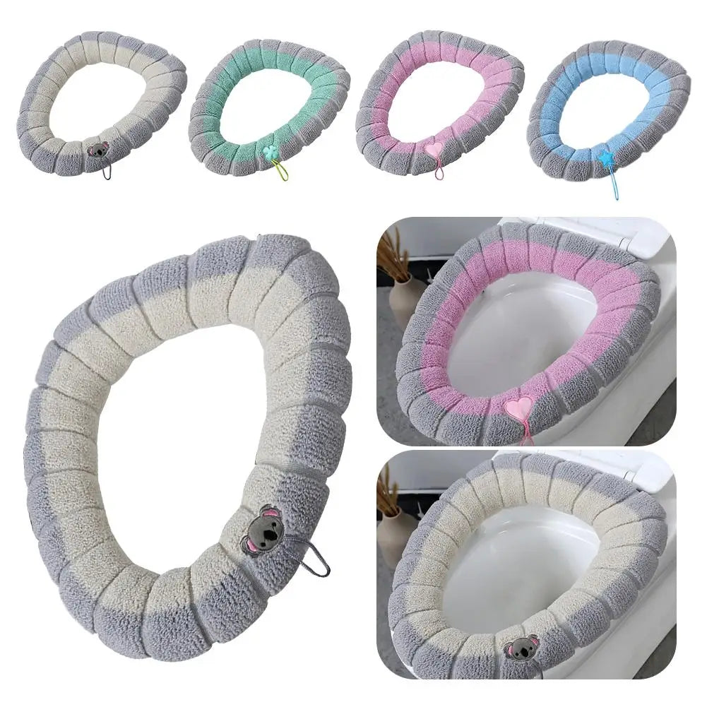 Thick Velvet Toilet Seat Cushion Cover – Universal Fit Toilet Seat Cover Axl