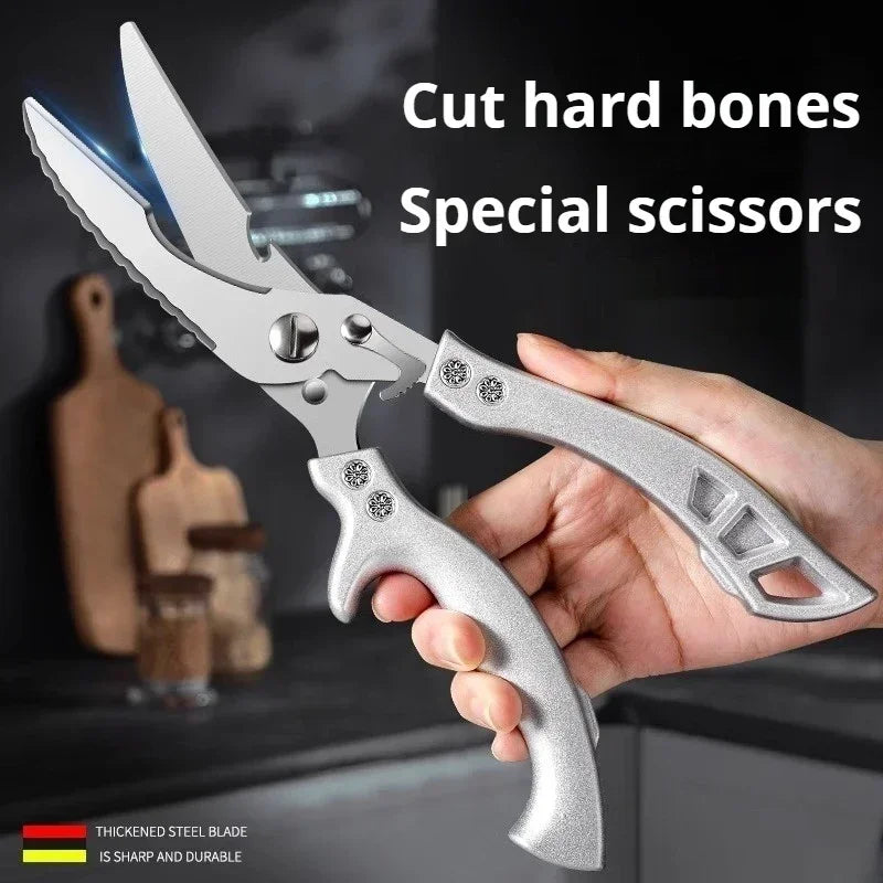 Black Titanium Kitchen Shears – Heavy Duty Bone Scissors Kitchen Shears Axl