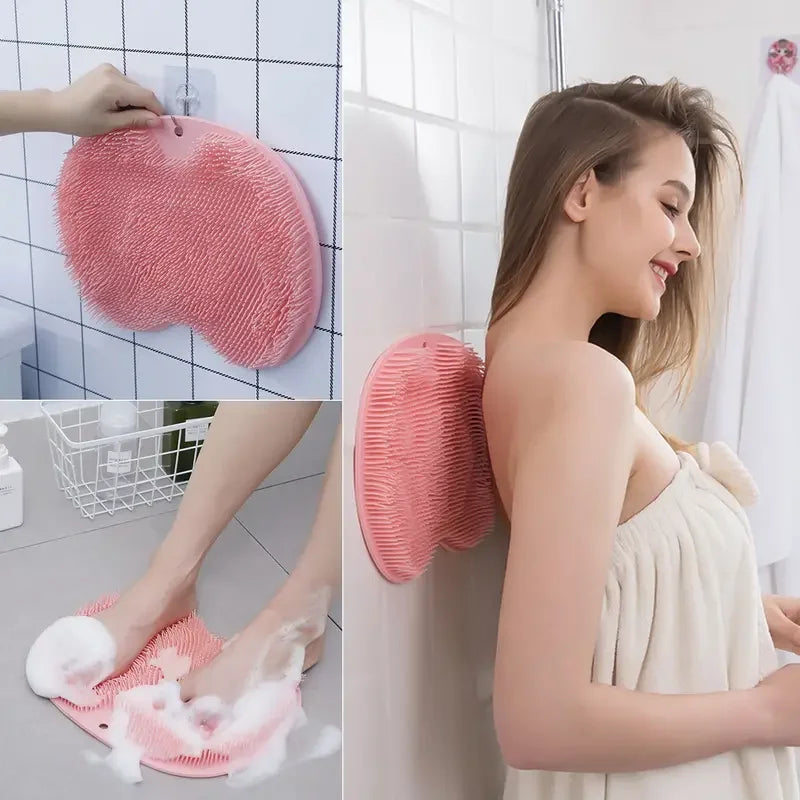 Non-Slip Shower Foot Scrubber Mat – Exfoliating Spa Bath Mat Foot Scrubber Mat Axl