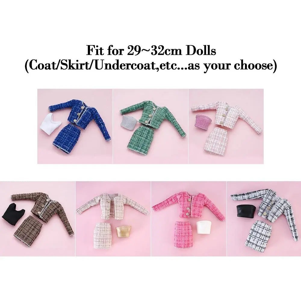 1/6 Doll Winter Outfit – Elegant Coat & Skirt Set for 29–32cm Doll Clothing Set Axl