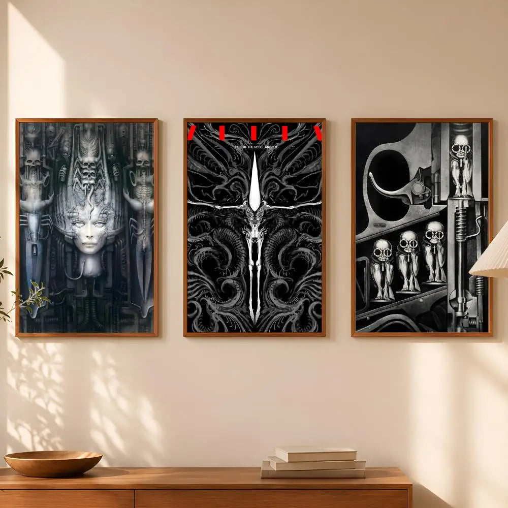 H.R. Giger Wall Art Poster – Self-Stick Waterproof Decor Wall Art Poster Axl