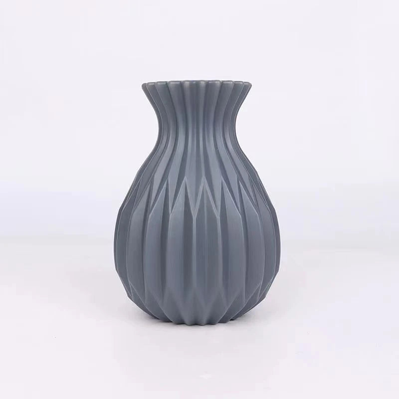 Nordic Imitation Ceramic Flower Vase – Home & Wedding Decor Decorative Flower Vase Axl Gray