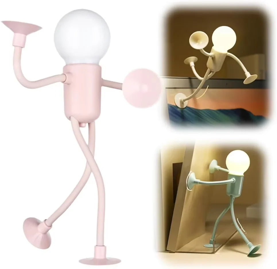 Poseable Humanoid Night Light | Novelty LED Desk Lamp Novelty Night Light Axl Pink