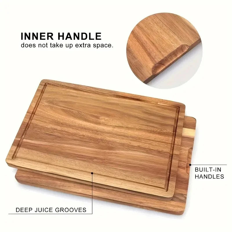 Beech & Walnut Wood Cutting Board – Butcher Block Chopping Board Wood Cutting Board Axl