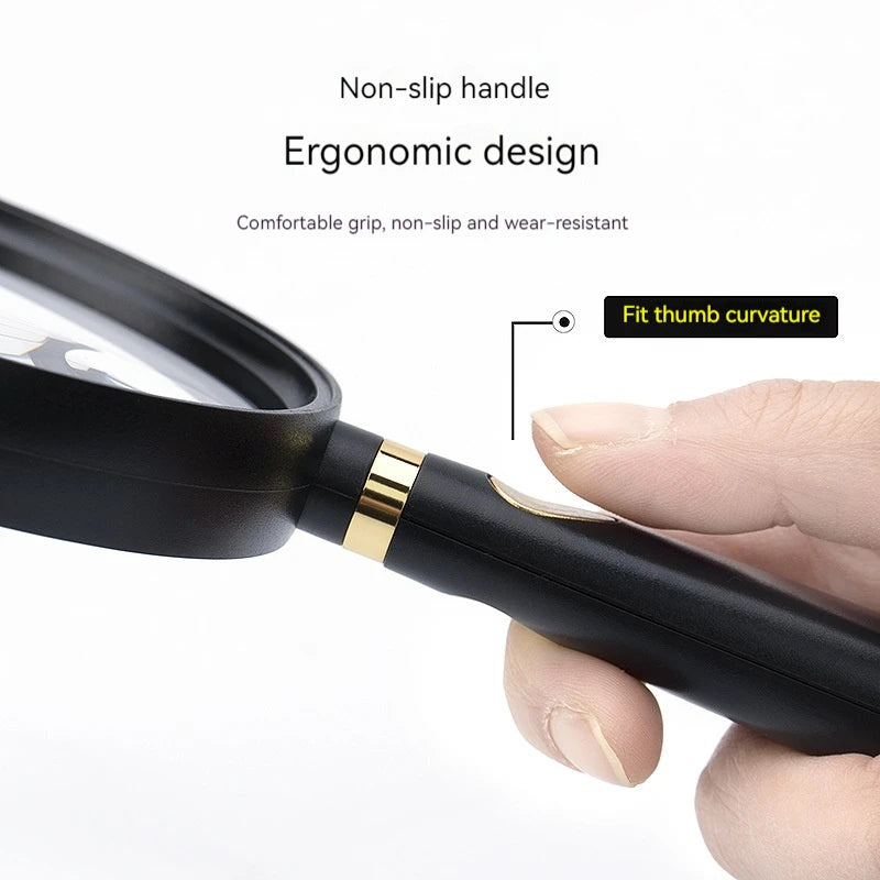 Handheld Magnifying Glass – HD Optical Glass Lens | Reading Handheld Magnifier Axl