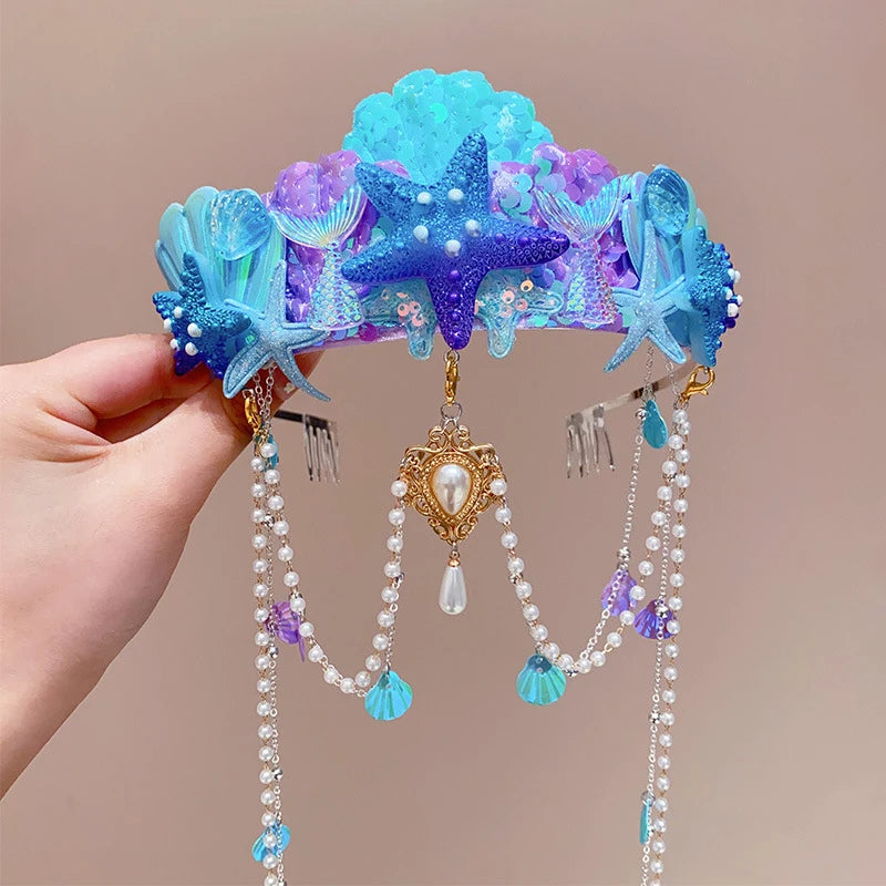 Mermaid Princess Bow Hair Clip – Girls Braided Hair Accessory Hair Clip Accessory Axl N8