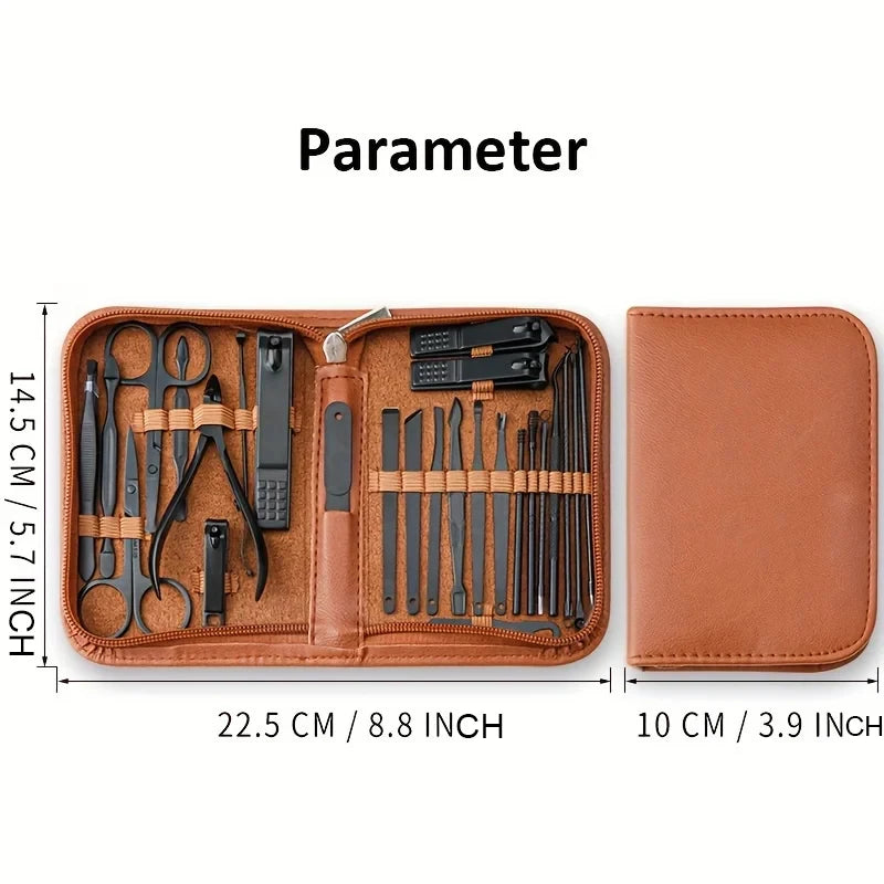 26-Piece Stainless Steel Nail Clipper Set – Portable Nail Art Kit Nail Clipper Set Axl