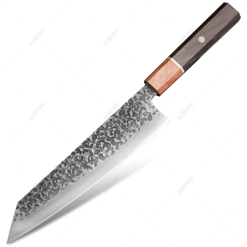 WXCOO Professional Chef Knife Set – Santoku & Meat Cleaver Chef Knife Set Axl Knife C