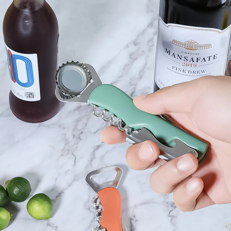 Stainless Steel Beer Can & Wine Bottle Opener | Kitchen Tool Bottle & Can Opener Axl