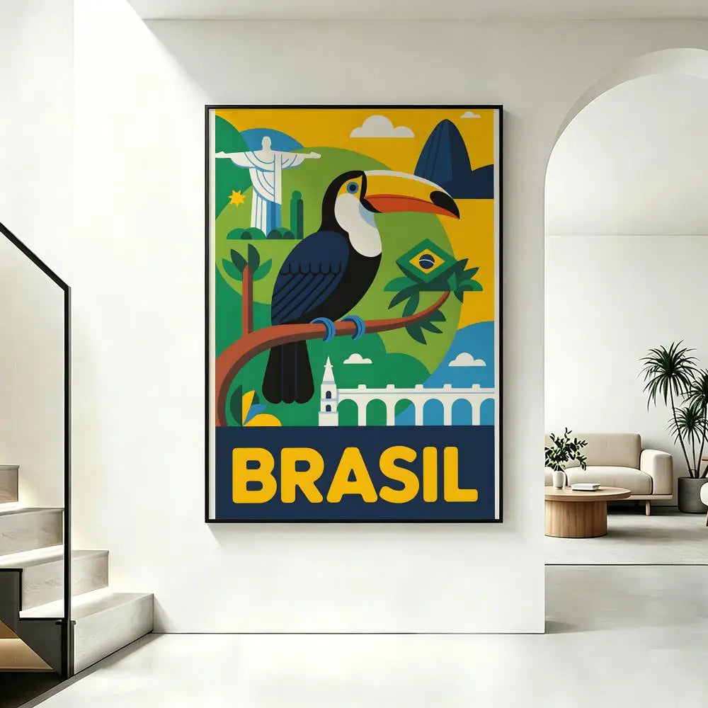 Brazil Theme Art Poster – HD Waterproof Sticky Wall Print Wall Art Poster Axl