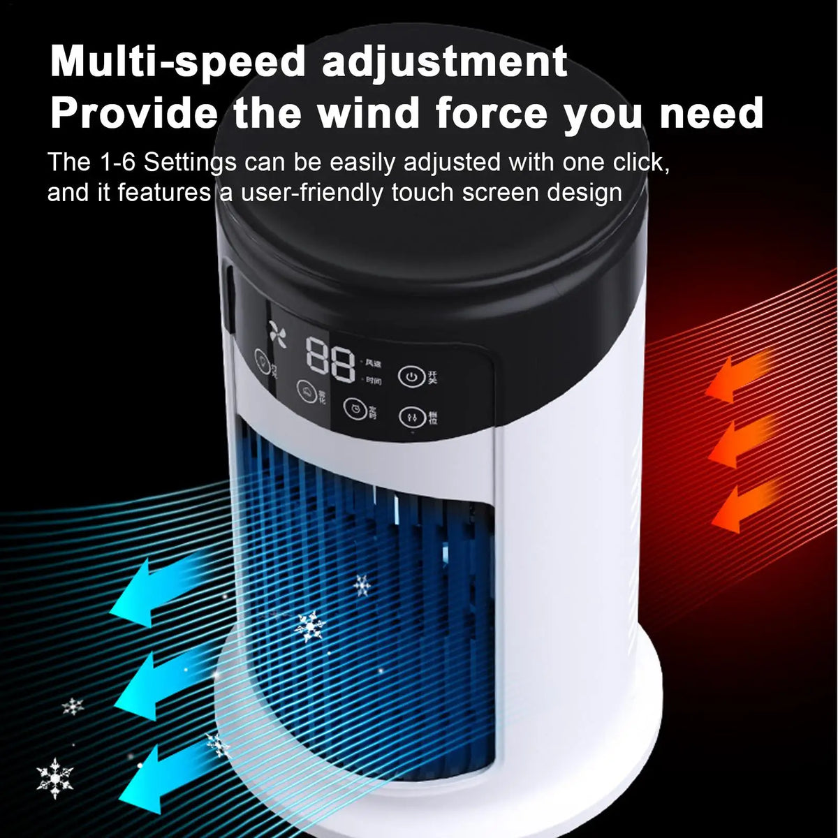 Portable Evaporative Air Cooler – 6-Speed Fan & Humidifier Evaporative Air Cooler Axl Default Title