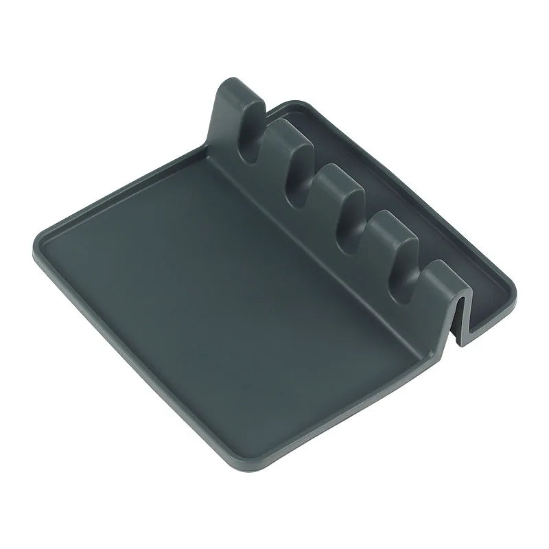 Silicone Kitchen Mat – Dish Rack, Drip Mat & Spoon Rest Silicone Kitchen Mat Axl Dark Gray