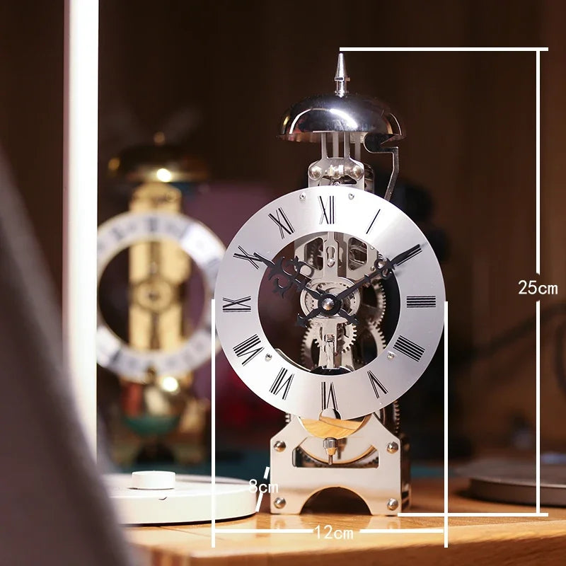 Nordic Antique Mechanical Desk Clock – Gold Metal Gear 8-Inch Mechanical Desk Clock Axl Style 21