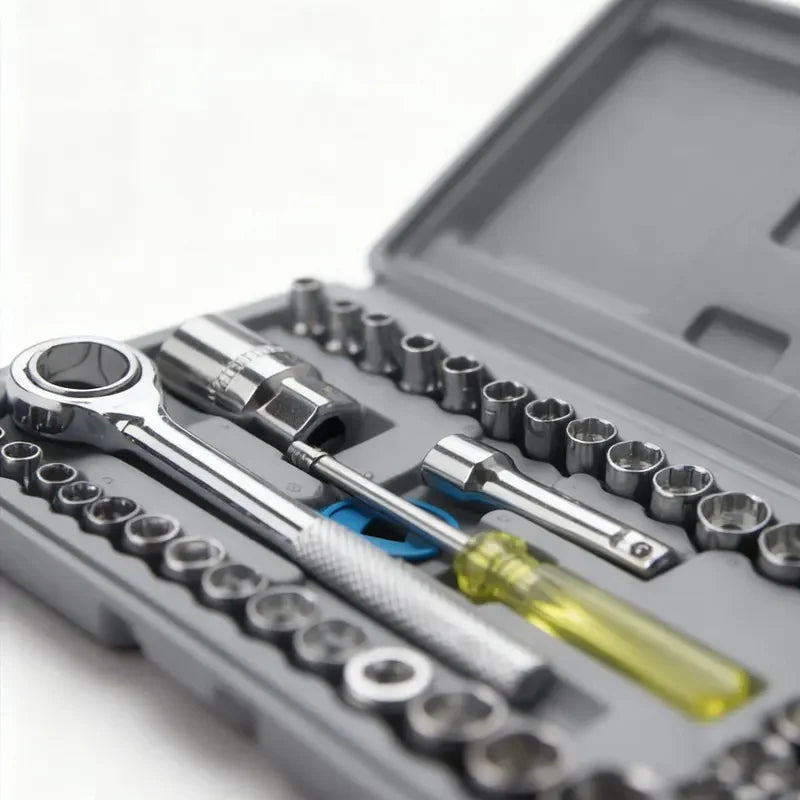 40-Piece Auto Socket Wrench Set – Car Repair Tool Kit Socket Wrench Set Axl