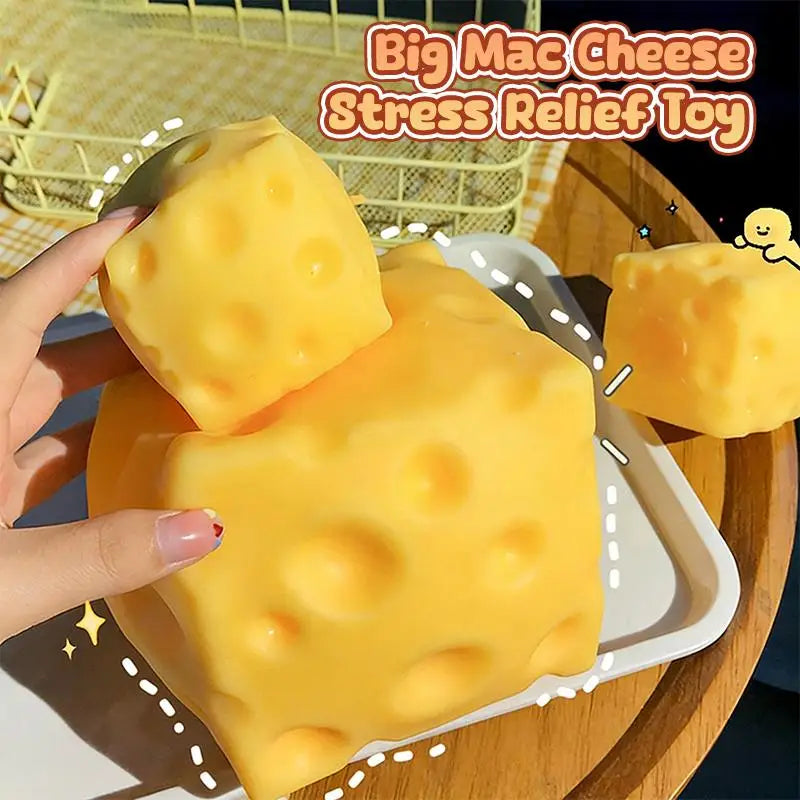 Giant Cheese Squeeze Toy – Extra Large Slow-Rise Fidget Ball Fidget Squeeze Toy Axl