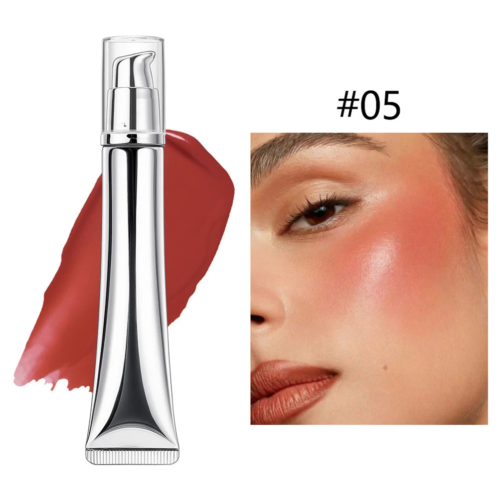 Vegan Liquid Blush Private Label Custom Logo Silver Tube Liquid Blush Axl 05 5pcs with logo