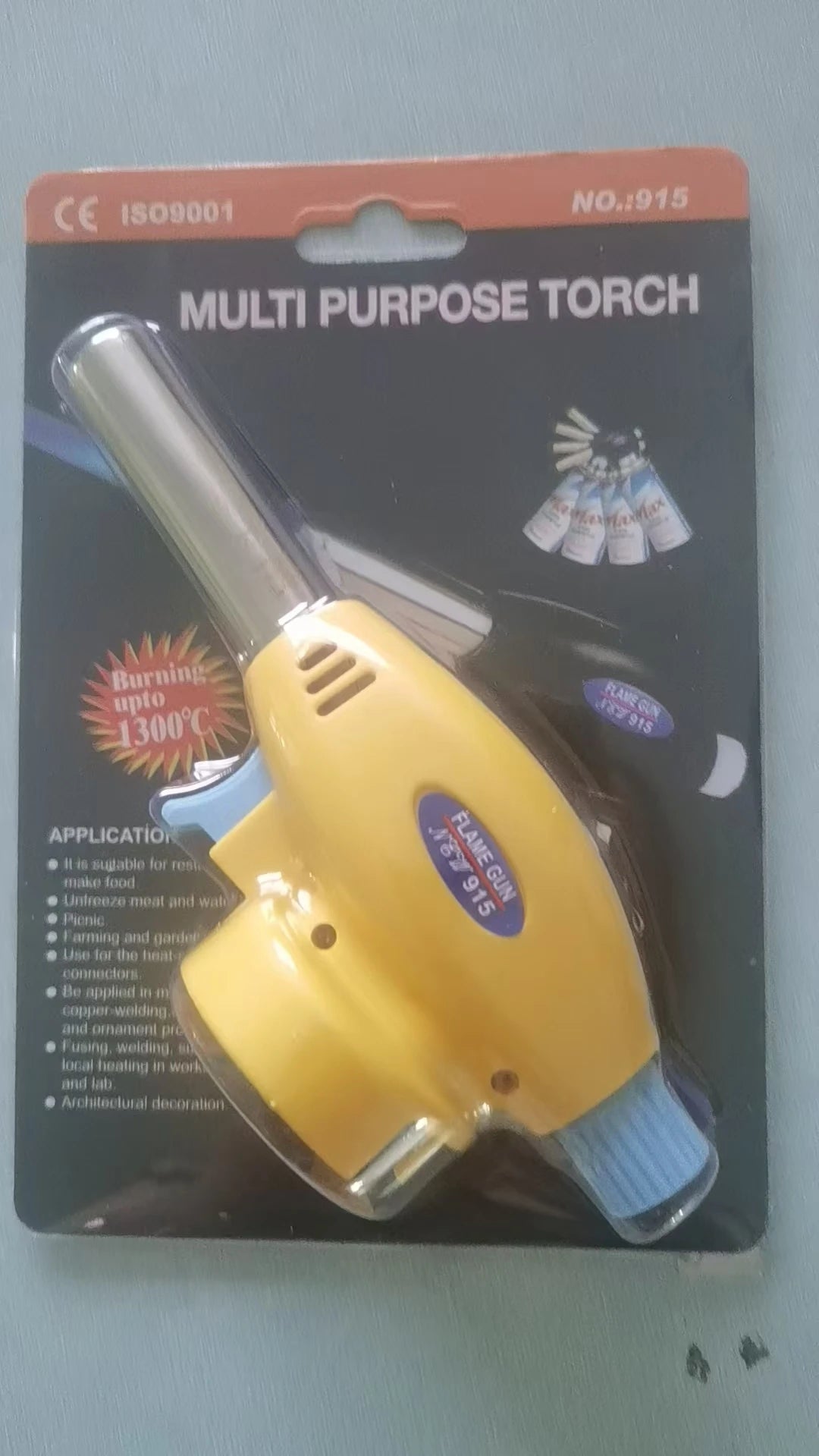 Adjustable Butane Jet Torch – BBQ & Kitchen Blow Torch Head Kitchen Butane Torch Axl Light Yellow