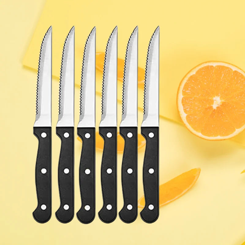 Steak Knives Set 4–12 Pc | Serrated Stainless Steel BBQ Knife Steak Knife Set Axl