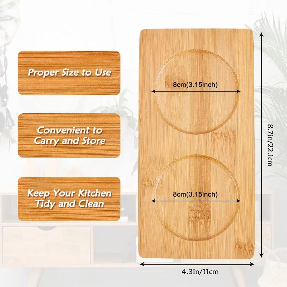 Bamboo Salt & Pepper Mill Tray | Condiment Serving Tray Bamboo Serving Tray Axl
