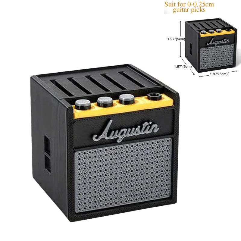 3D Printed Guitar Pick Holder Box with Drawer – Amp Design Guitar Pick Organizer Axl A1