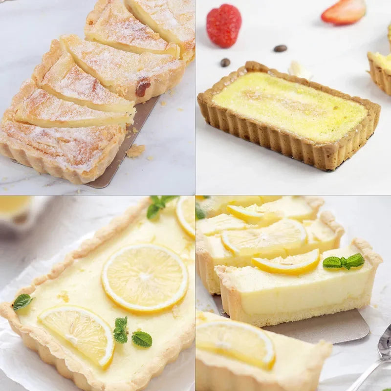 6-Pc Non-Stick Tart & Quiche Pan Set | 4" Carbon Steel Molds Tart & Quiche Pans Axl