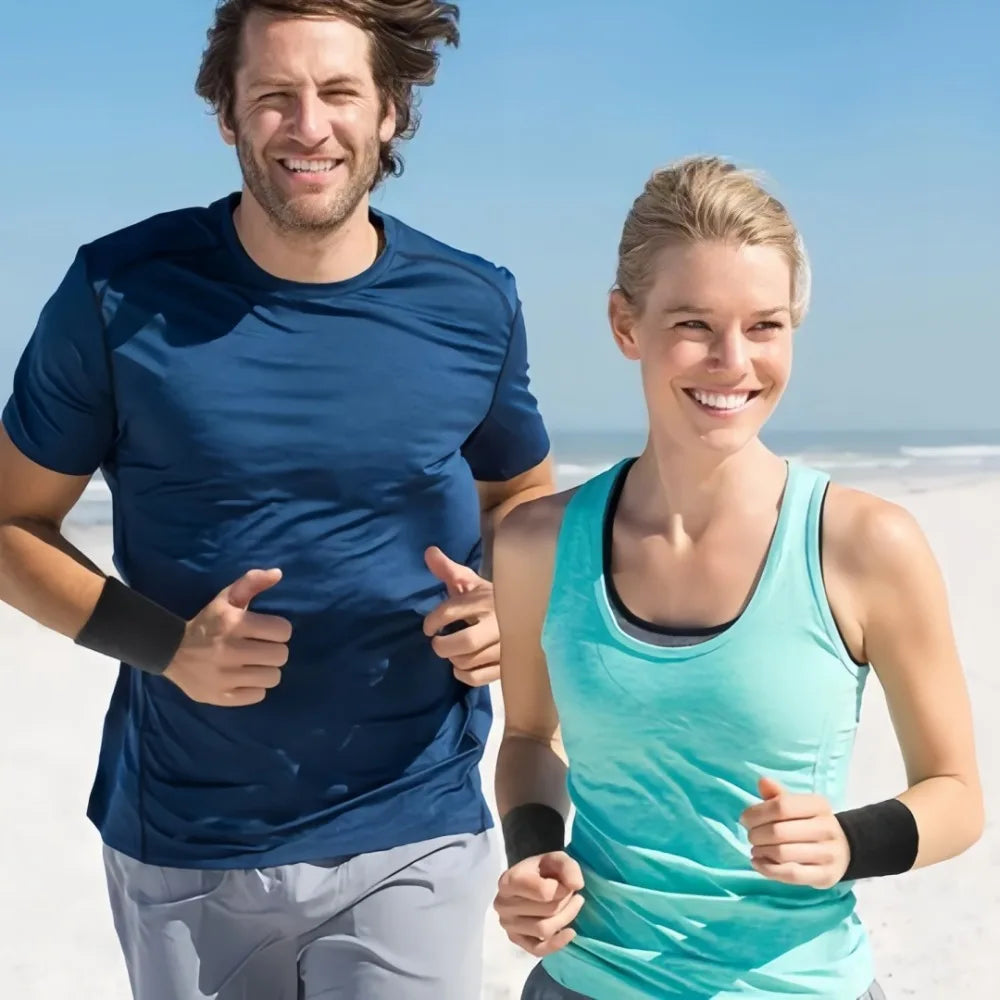 2-Pack Sport Sweat Wristbands – Unisex Gym & Running Band Sport Wristbands Axl