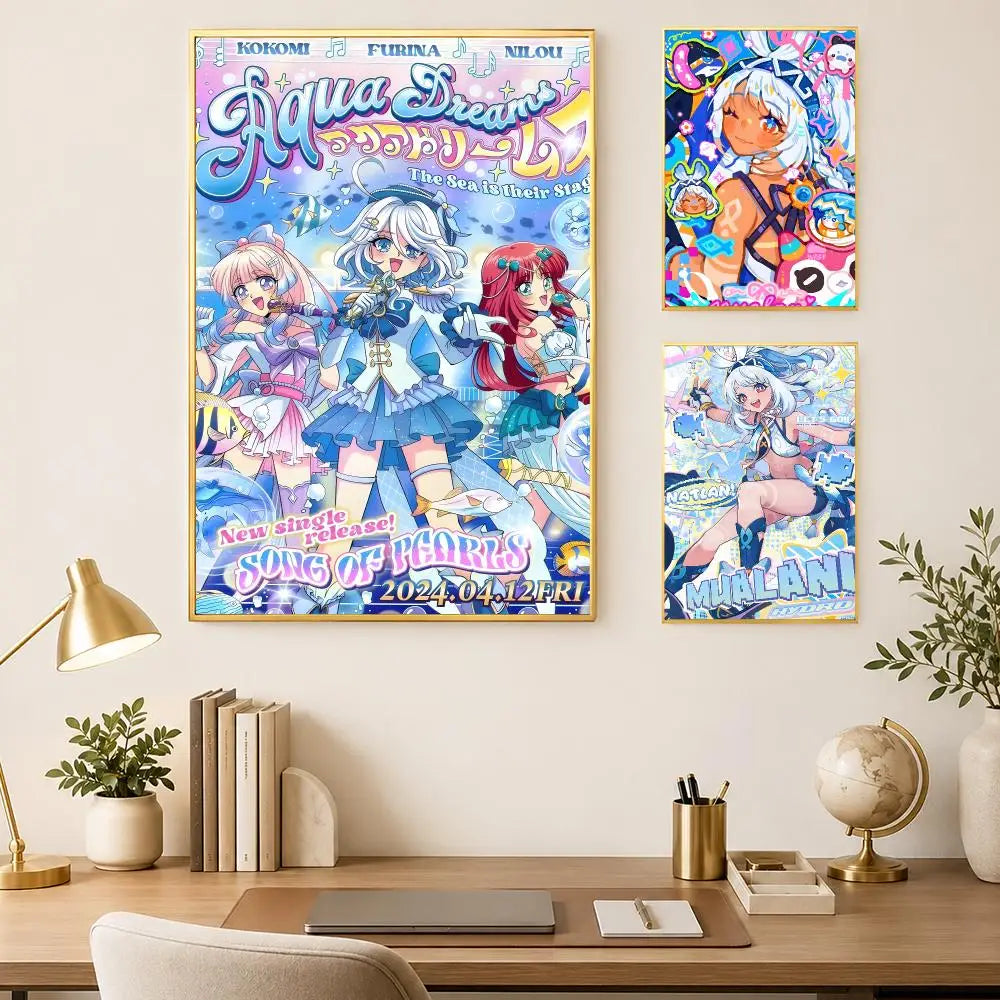 Genshin Impact Mualani Self-Stick HD Wall Art Poster Wall Art Poster Axl