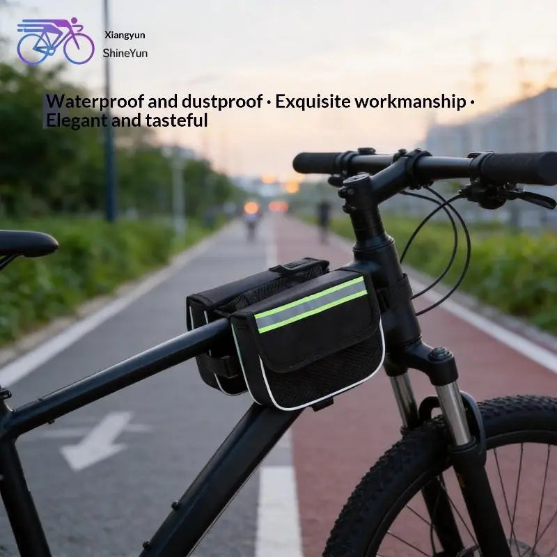 Waterproof Bike Top Tube Bag – Touchscreen Phone Holder Bicycle Frame Bag Axl
