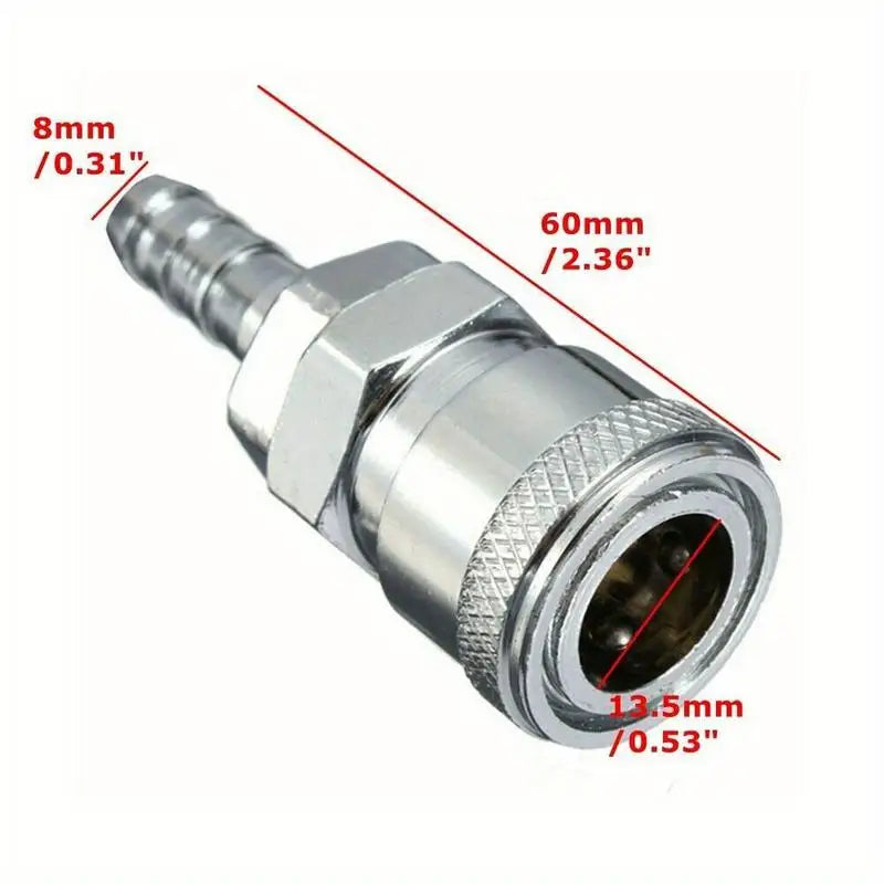 4pc 8mm Copper Gas Hose Quick Release Connectors – Car & Motorhome Gas Hose Connector Axl