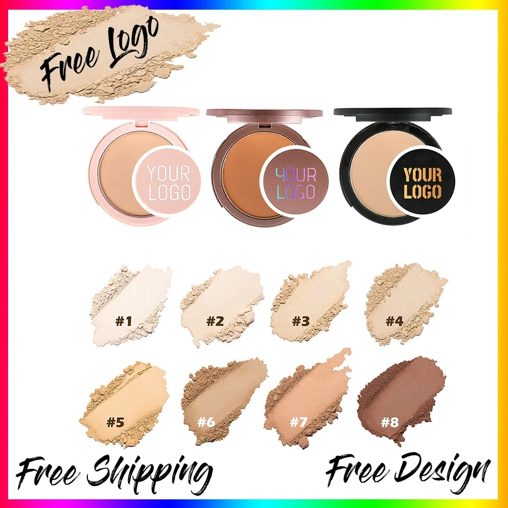 8-Shade Waterproof Pressed Powder – Matte Oil Control Concealer Concealer Pressed Powder Axl