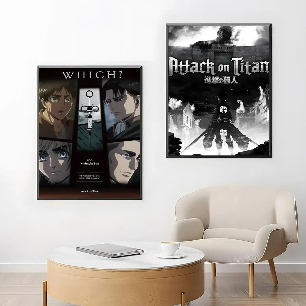 Attack on Titan Anime Poster – Self-Adhesive Waterproof Wall Sticker Anime Wall Poster Axl