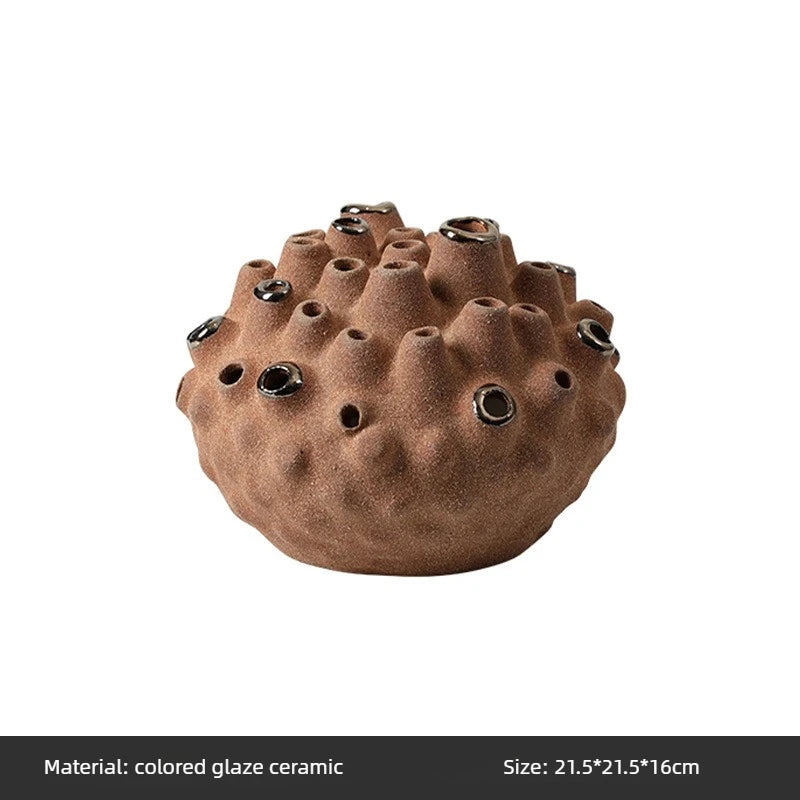 Modern Ceramic Coral Figurine – Creative Home Décor Ornament Ceramic Figurine Axl Brown Short