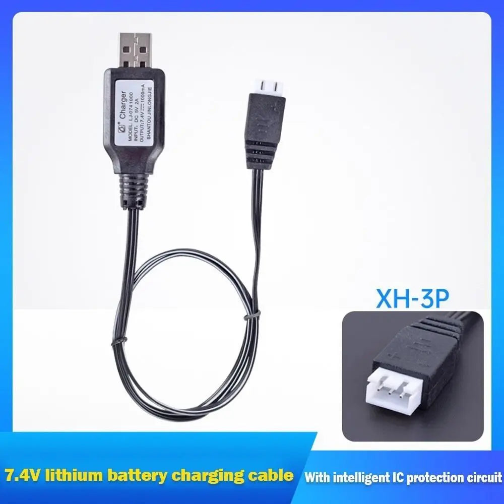 USB Battery Charger Cable 3.7V–11.1V | XH PH SM RC Hobby RC Battery Charger Axl