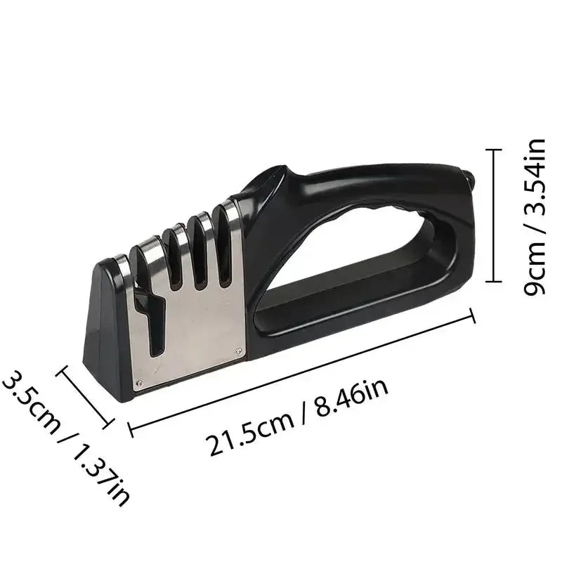 4-Stage Knife Sharpener – Portable Non-Slip Kitchen Tool Knife Sharpener Axl