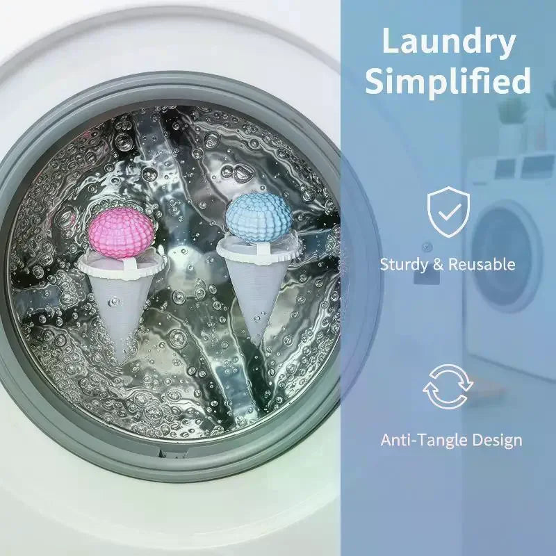 Reusable Washing Machine Lint Catcher & Hair Filter Balls Laundry Lint Filter Axl