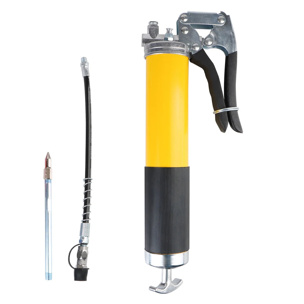 400CC Pistol Grip Grease Gun 6000-7000 PSI with Hose Adapters Pistol Grip Grease Gun Axl YELLOW